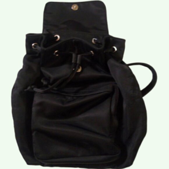 Gap Factory Women's Black Nylon Backpack Size Approx. 10.5 in X 12 in. - Picture 2 of 9